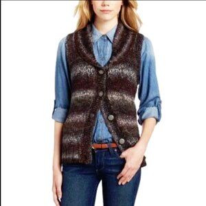 Woolrich Kendall Creek Fairisle Snowflake Sweater Shawl Collar Vest M